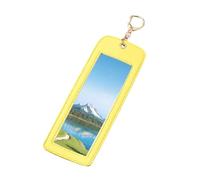 Genérico Colgante de foto de llavero - Dije de cuero de PU rectangular transparente portátil - Portafotos de llavero | Para niños familia abuelos embarazo nacimiento año nuevo navidad vacaciones