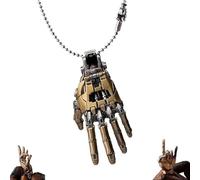 Genérico Colgante de mano mecánica, articulaciones de dedos móviles joyería de encanto de mano de robot, joyería de collar steampunk, collar multiusos o llavero accesorios punk (Oro)
