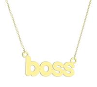 Genérico Colgante Hollow Boss para mujeres, palabras inglesas para chicas, collar de collar con collar, mejor amiga para joyería