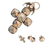 Genérico Colgante Mini Esfera Masónica Transformable, Colgante Masónico Vintage,Esférico Plegable, Diseño Transformable de Esfera a Cruz. (1Piezas)