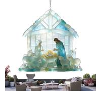 Genérico Colgante navideño de Marino - temático de Natividad, decoración navideña 2D, Colgante religioso Festivo | Elegante exhibición de celebración de Invierno, Acento Ideal para reuniones fam