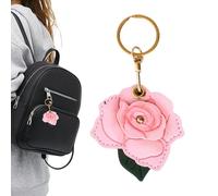 Generico Colgante para bolso en forma de,Accesorio de In con motivo de rosa de bolso | Colgantes florales para a mano, para niños y adultos mochila escolar cartera bolso de mano teléfono, Rosa,