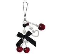 Genérico Colgantes De Cereza: Lindo Acrílico Inspirado En Frutas, Pieza Decorativa De Cadena con De Cinta, Accesorio De Transporte Centrado En Las Tendencias, Elemento De Personalización Expresivo
