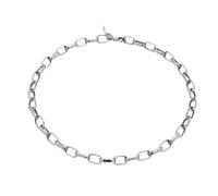 Genérico Collana Raspini Soho in Argento 925 Texturizzato | Gioiello Unisex Fatto a Mano in Italia, Catena Paperclip Lunga 60 cm, Stile Urbano e Moderno