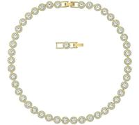 Genérico Collar Angelical - Collares de Cristal de Oro de 18 Quilates, Joyería Delicada en Oro, Cristal Transparente para Mujer, Boda, Fiesta, Día de San Valentín, Regalo