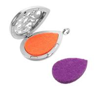 Genérico Collar Colgante Aromaterapia de Acero Inoxidable Hueco Diseño Lágrima para Mujer, Difusor de Aceites Esenciales Medallón de Fragancia para Regalos