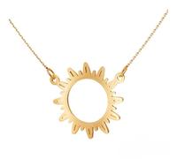 Genérico Collar colgante de sol de moda dorada para mujeres 2024 Regalo de joyería con cadena de cuello concisa