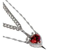 Genérico Collar Con Colgante De Corazón - Joyería De Amistad A Juego | Cadena A Juego De Joyería De Moda Para Mujeres Parejas Mejores Amigas Niñas Regalo De Cumpleaños Para Ella Y Su Mamá