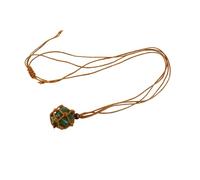 Genérico Collar con Colgante De Piedra Preciosa De Cristal Natural, Hecho A Mano, con Cuerda Anudada, Ajustable, Estilo Bohemio, Joyería con Estilo, Regalo para Mujeres Y Hombres, Aventurina Verde.