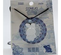 Genérico Collar con Colgante del Horóscopo Chino, 12 Animales Disponibles, Material de Piedra (Conejo)