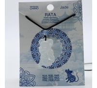 Genérico Collar con Colgante del Horóscopo Chino, 12 Animales Disponibles, Material de Piedra (Rata)
