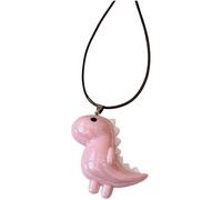 Genérico Collar con dije de dinosaurio de resina, colgante único de animal, cadena de clavícula, accesorio de cadena larga vintage para mujeres y hombres, collar de cadena de cuerda de