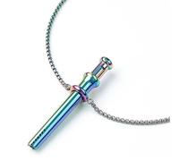 Genérico Collar con forma de cuchara, aplicador de perfume portátil y colgante minimalista de cuchara | Joyería funcional ajustable de acero inoxidable | Herramienta portátil para aceites (03)