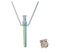 Genérico Collar con forma de cuchara, collar con colgante de mini cuchara de metal desmontable, cuchara de joyería funcional portátil, utilidad liviana y portátil para uso diario (Colorful)