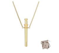 Genérico Collar con forma de cuchara, collar con colgante de mini cuchara de metal desmontable, cuchara de joyería funcional portátil, utilidad liviana y portátil para uso diario (Gold)