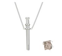 Genérico Collar con forma de cuchara, collar con colgante de mini cuchara de metal desmontable, cuchara de joyería funcional portátil, utilidad liviana y portátil para uso diario (Silver)