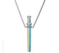 Genérico Collar con forma de cuchara, joyería funcional portátil, colgante de mini cuchara de acero inoxidable, collar diario único, utilidad ligera y portátil para uso diario (#D)