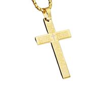 Genérico Collar cristiano para hombres,Collar de cadena bíblica para hombres | de cadena Colgante Santo, de creencia de santa de acero inoxidable, joyería cristiana para y mujeres