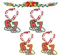 Genérico Collar de cadena de elfo 67 impreso en 3D - Adorno navideño mágico, collar de los 67 elfos, cadena de espíritus 67 para mujer/hombre, accesorio para fiestas (#A2+B2)