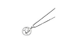 Genérico Collar De Constelaciones para Mujer, Colgante De Plata De Ley 925, Tallado Hueco, Delicado Colgante, Gargantilla De Constelaciones Guardianas para Mujeres Y Niñas, Regalo Leo