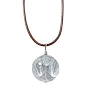 Genérico Collar de deseo de semilla de diente de león Trébol de diente de león seco en collar de cuero con colgante de bolaProcesado Profesional