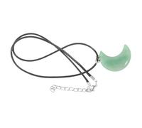 Genérico Collar de Jade con Colgante de Luna Creciente Diseño Artesanal Delicado Joyería Sencilla para Mujer Regalo para Cumpleaños y Festivales