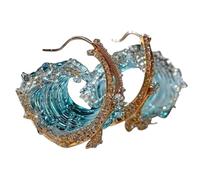 Genérico Collar de joyería de juramento del océano - Collar del océano Blue Wave | Luxurious Elegance Inspirational Blue Wave Colgante | Accesorio de elegante para mujeres, boda