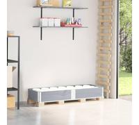 Genérico Collar de Palet Madera Maciza de Pino Gris 150x50 cm,Economía e Industria,Manipulación de Materiales,Plataformas de Carga y palés-4010295