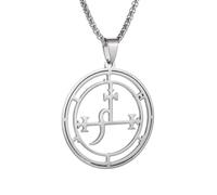 Genérico Collar de Sello Demoníaco Colgante mágico de Lilith Collar de Satanás Joyería Amuleto de Cábala