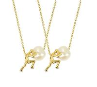 Genérico Collar de Sísifo, Colgante Mitología Inspiradora que Simboliza Persistencia y Fuerza, Joyería Motivacional para Hombres y Mujeres (2 PCS)