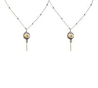 genérico Collar de soporte de flores silvestres, colgante de jarrón floral de bricolaje, joyería de recuerdo botánico portátil (2pcs)