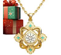 Genérico Collar de Trébol de Cuatro Hojas - Accesorios Elegantes de | Collar Chapado en Oro para Mujer,para Mamá Esposa Novia en San Valentín Boda Viaje
