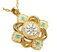 Genérico Collar de Trébol Dorado - Accesorios Elegantes de,Collar de Oro para Mujer Joyería,para Mamá Novia Esposa Amiga Regalo San Valentín Cumpleaños Boda
