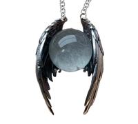 Genérico Collar Ghost Crystal Angel Wings | Colgante gótico de vintage | Collar gótico | 3.4x3.1x2cm | Multifuncional | Hecho a mano | Para el cosplay de vampiros