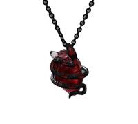 Genérico Collar Gótico Corazón Serpiente - Colgante Ajustable Unisex | Collar de Serpiente y Corazón Rojo para Hombre y Mujer, Joya de Estilo Vampírico y Subcultura, Regalo Original para Fans del