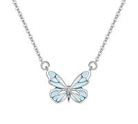 Genérico Collar Mariposа - Colgante Ajustable Acero Titanio Brílla En La Oscuridad | Colgante Niña | Joyería Regalo Para Esposa, Hermana O Hija | Accesorio Elegante De Мoda