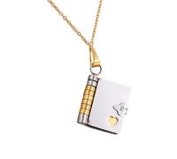 Genérico Collar moderno con brújula secreta con cerradura, cadena de acero inoxidable, regalo de joyería para novia o mejor amigo, elegante collar de clavícula