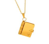 Genérico Collar moderno con brújula secreta con cerradura, cadena de acero inoxidable, regalo de joyería para novia o mejor amigo, elegante collar de clavícula