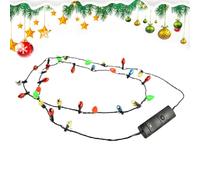 Genérico Collar Navideño que se, Collar De Bombilla Navideña Que Se Enciende, Accesorios Para Fiestas Y Disfraces Para Mujeres Y Niños Para Teatro Y Bodas