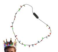 Genérico Collar Navideño que se - Collares Con Luces LED,Accesorios Para Fiestas Y Disfraces Para Mujeres Y Niños Para Teatro Y Bodas