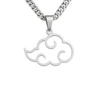 Genérico Collar Nube akatsuki Itachi Colgante Joyería Anime Cadena Acero Inoxidable Accesorio Cosplay Regalo para Anime Fans