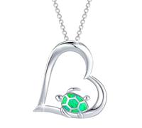 Generico Collar para ella Turtle Necklace Turtle Jewelry Turtle Pendant Tortoise Necklace Turtle PresentsFor Turtle Lover for Women Collar Impermeable (2-Green, One Size), Metal, No es una piedra