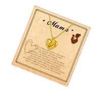 Genérico Collar Para Madre: Elegante Colgante Para Mamá, Joyería De Chapada En Oro, Regalo Para Compañeros De Trabajo, Accesorio Y Elegante, Collar Con Colgante De Embarazo Para Madre, Esposa, No