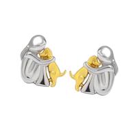 Genérico Collar/pendientes con colgante de niña y perro encantadores, accesorio de amistad inocente, regalo hecho a mano para amantes de las mascotas, joyería de amistad
