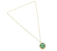 Genérico Collar Vintage Colgante Giratorio con Diseño de Hojas, Reloj Colgante para Mujer Estilo Bohemio y Complemento Hippie