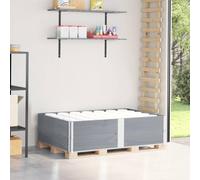 Genérico Collares de palets 2 uds Madera Maciza de Pino Gris 150x100 cm,Economía e Industria,Manipulación de Materiales,Plataformas de Carga y palés-4010307