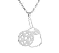 Genérico Collares De Pickleball Para Mujer - Colgante Elegante de Acero Inoxidable,Collar Hueco para Hombre y Mujer Actividades al Aire Libre Viajes Gimnasio