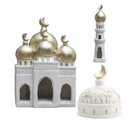 Genérico Collectible Building Model - Ancient Pillar Display, Hand Painted Fantasy Realm Structure with Gold Accents, Elegant Artistic Pedestal Art, Ideal for Nursery Bedside Bookshelves