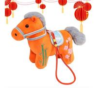 Genérico Collectible Cuddly Plush Ornament - Horse tedyY, Horse Toys For Girls, Chinese New Year Stuffed Animal Toy,for Home Living Room Nursery Travel, 2026 Collectible Cuddly Plush Ornament