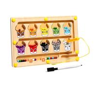 Genérico Color and Counting Magnet Maze for Kids, Interactive Wooden Board Game Toy, Supports Fine Motor Skills Development, Ideal Sensory Play Activity for Early Learning in Children 3 Years and Up